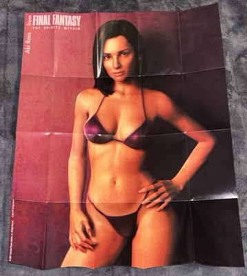 AKI ROSS - ''Final Fantasy: The Spirits Within'' Maxim Poster & DVD/ 16'' x 20'' NEW