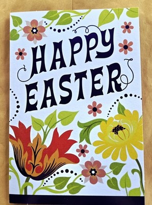 Happy Easter Large Format Greeting Card (+ Envelope 5.5x8''). 