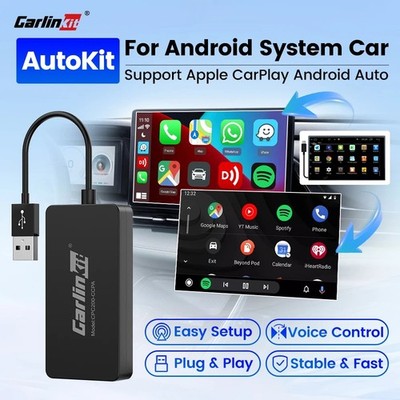 CarlinKit Wred & Wireless Android Auto & CarPlay Dongle Car USB Adapter For Afte
