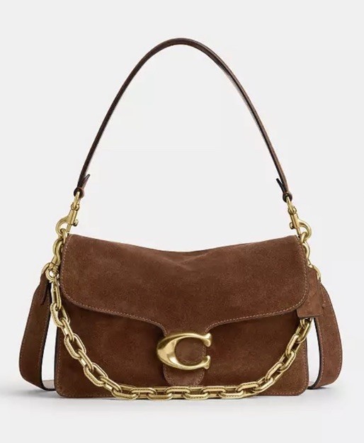 ❤️Coach Chain Tabby CCK51 Brass/ Warm Brown Shoulder Bag | eBay