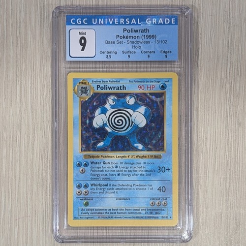 Poliwrath (Shadowless) graded CGC 9 for sale on eBay