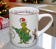 Williams Sonoma The Grinch Mug 14 OZ NEW Christmas Tree Porcelain Holiday