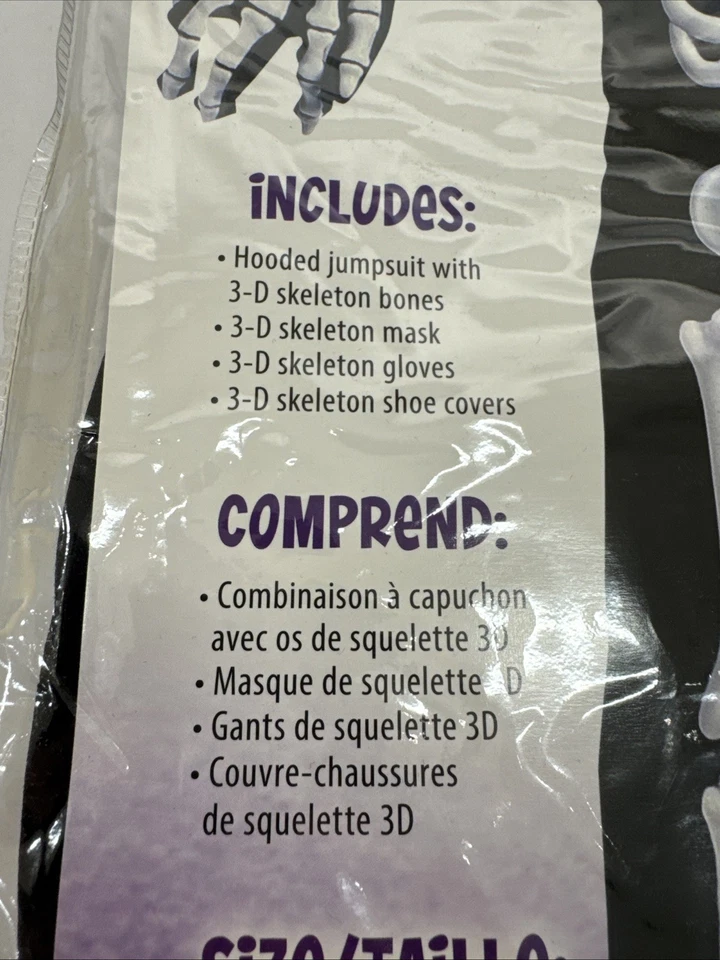 Divertido Mundo Esqueleto "Esquelebos" Niño Pequeño Completo Disfraz de Halloween Pequeño 3T/4T Nuevo con Etiquetas Foto 3 de 4