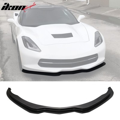 Fits 14-19 Chevrolet Corvette C7 ST Stingray Style Front Bumper Lip Spoiler PU