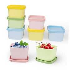 8Pack 5.4oz Plastic Snack Containers for Kids, Reusable Small Macaroon-5.4oz