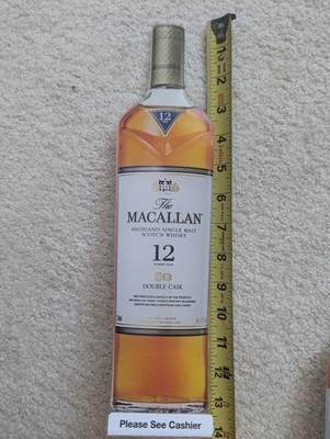 The Macallan 12 Year Old Double Cask plastic ad sign art store display bottle