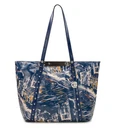 NWT in Box Patricia Nash Benvenuto Large Tote Harbor Nights Navy Multi Leather