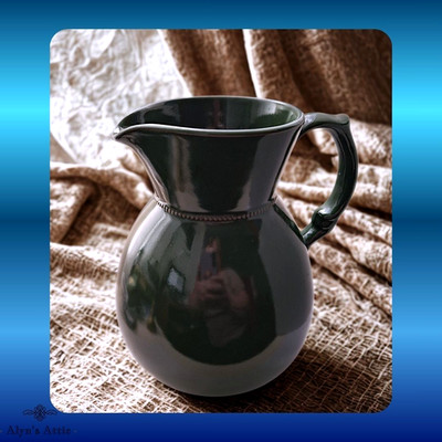 Vintage Lovatt Langley Mill großer 1 Quart grüner Krug Krug bleifreie Glasur 18,5 cm