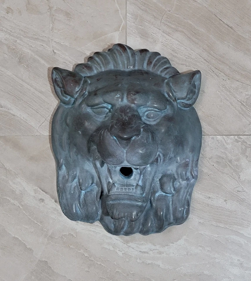 Roman Lion Heads Water Spout Features for Pool or Fountain - Image 3 of 4