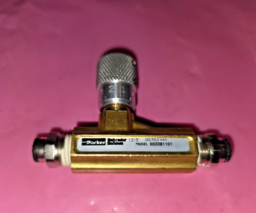 PARKER 003381101 Needle Valve 338 Series Brass 1/4 NPTF 250 PSI Mint Free Ship