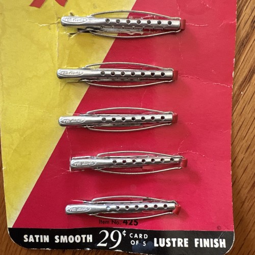 Wartime Hair Products New Tip-Top Metal Curlers Pkg Of 5 Old Stock Vinylite Tip - Picture 3 of 7