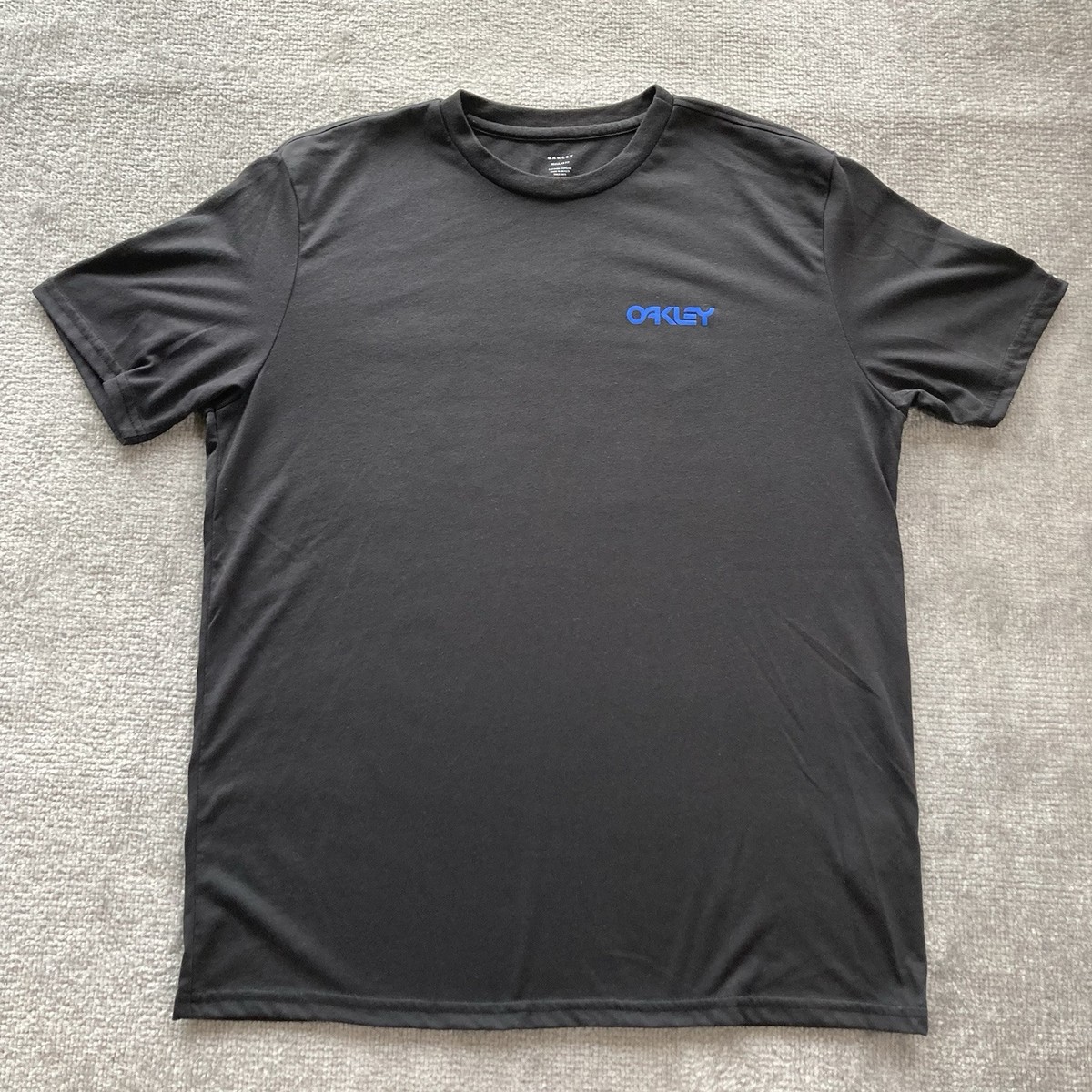 Oakleyブラック Tシャツ Oakley T Shirt Mens Medium Black Logo 1975 Y2K Graphic Streetwear