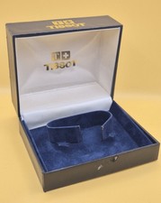 Vintage Tissot Watch box Circa 1980s Dark Blue with Gold Colour Trim *USED COND*