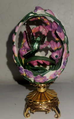 House Of Faberge Jeweled Egg Franklin Mint Splendor In The Garden Figure W/Stand