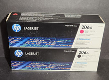 HP 206A Black W2113A  Magenta W2113A OEM LaserJet Toner Cartridge Exp 2020
