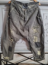 Magnolia Pearl New French Army Denim Jeans Distressed Hondo One Size