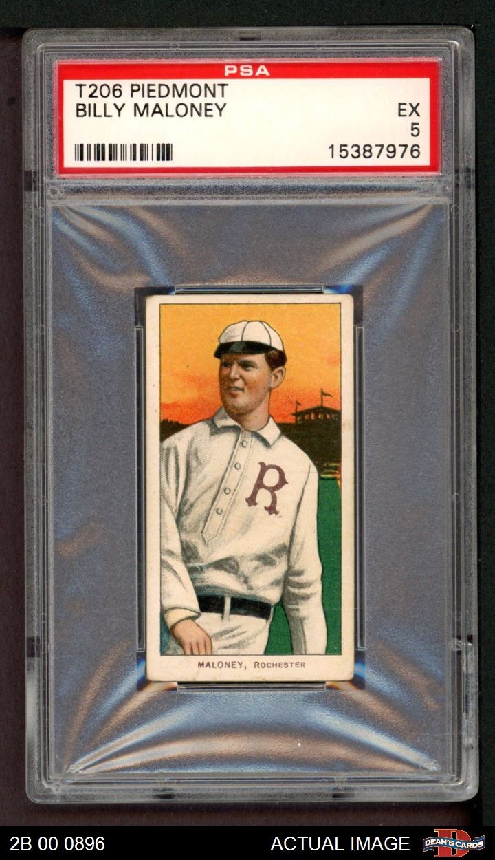 1909 T206 Billy Maloney Eastern League - Rochester PSA 5 - EX