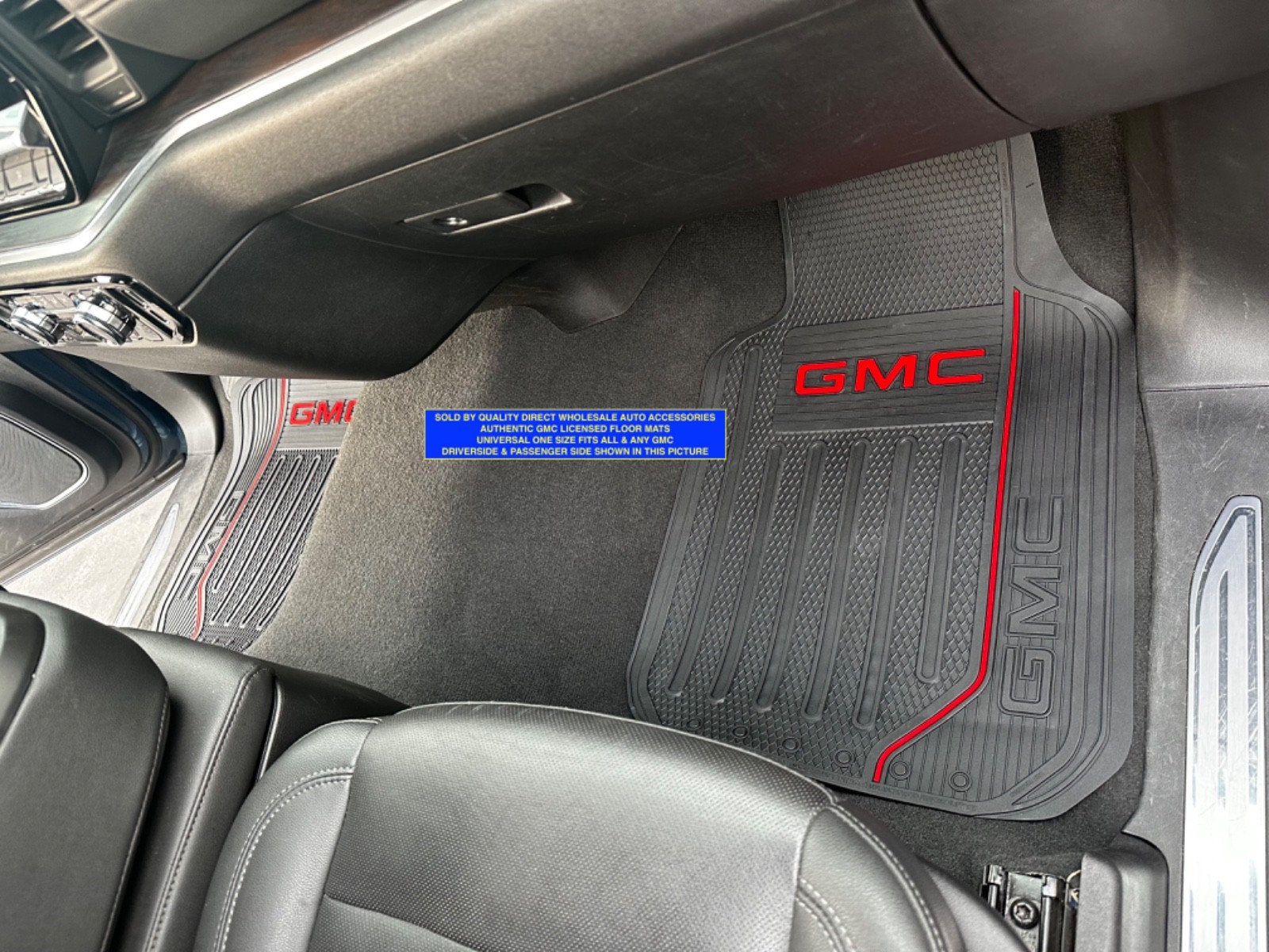 SET: GMC Floor Mats & STEERING WHEEL COVER All Weather Authentic GM BEST Gift