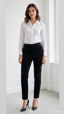 J.CREW Kallie Black Dress Velvet Pants Regular Women s Size 8