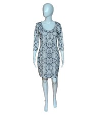 Nicki Minaj Snakeskin Print 3/4 Sleeve Bodycon Dress Size Medium
