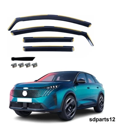 Déflecteurs de Vent Pluie d'Air Pour Peugeot 3008 après 2024 / 4 pcs - Photo 1/4