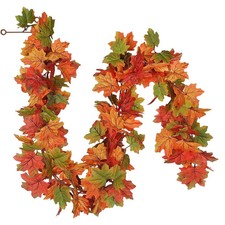 Herbstblätter Girlande Dekor Künstliche Ahornblätter Rebe Saisonale Wanddeko
