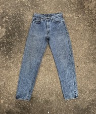Vintage 1990 Levi’s 550 Acid Wash Jeans 32x33.5 Grey Red Tab USA Made