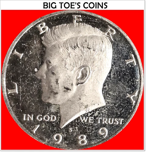 1989-S CLAD PROOF KENNEDY HALF DOLLAR, NICE  PROOF COIN, FAST SHIPPING