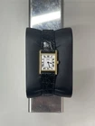 Vintage Seiko Tank Watch Women 18mm White Dial Gold Tone Needs New Battery