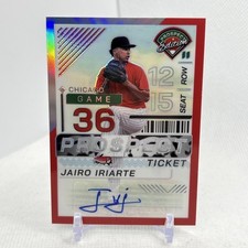 2024 Panini Prospect Edition- Red Prospect Ticket Auto #176 Jairo Iriarte /199