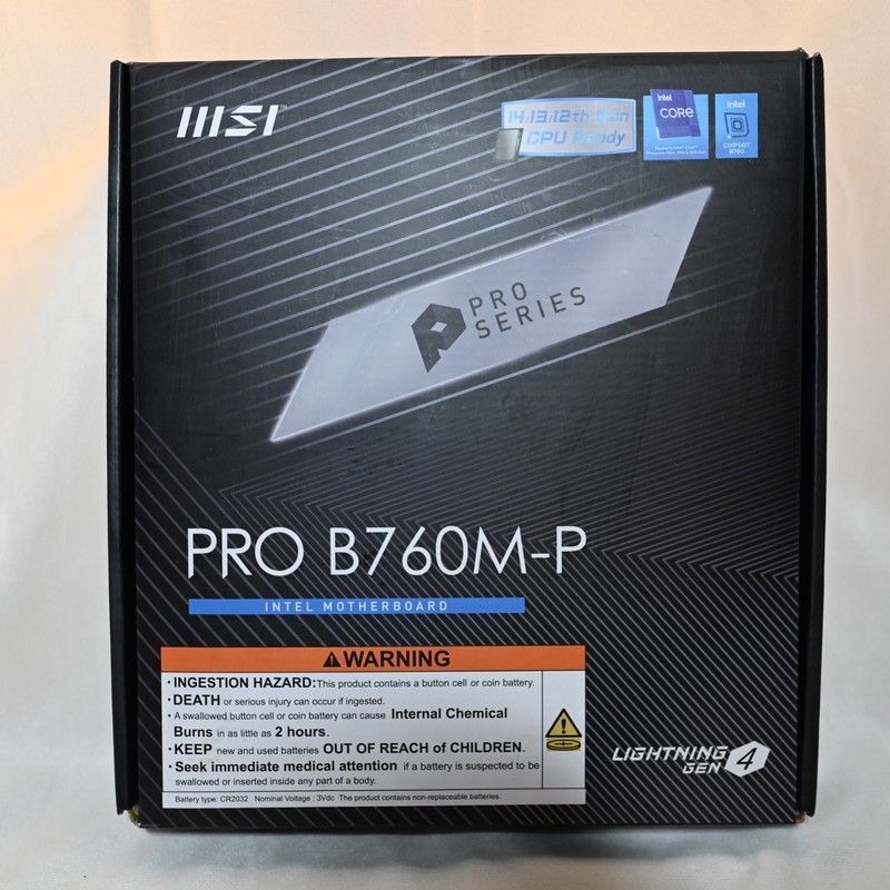 MSI PRO B760M-P LGA 1700 Intel B760 SATA 6Gb/s Micro ATX Motherboard