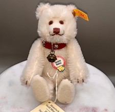 Steiff Teddy Baby 029622 Cream Mohair 1990s/2000s Era Collar All IDs