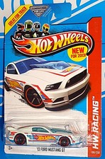 Hot Wheels New For 2013 HW Race Team #106 '13 Ford Mustang GT White w/ MC5s