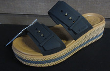 Image of Crocs Women's Brooklyn Buckle Sandals -Black - US 6