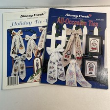 Stoney Creek Cross Stitch Booklets Lot Of 2 Holidays/Occasion Tie Ups 147 126
