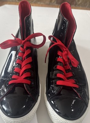 CONVERSE ALL STAR Size 11 men s SNEAKERS BLACK Vinyl HIGH TOPS