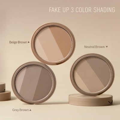 MACQUEEN NEW YORK Fake Up 3 Color Shading 9g Pressed Powder Face Shading Makeup
