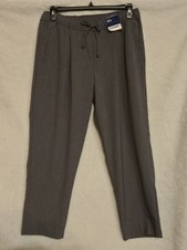 Old Navy NEW Womens Large Gray Pants "Billie" High Rise Ankle Comfort Waistband