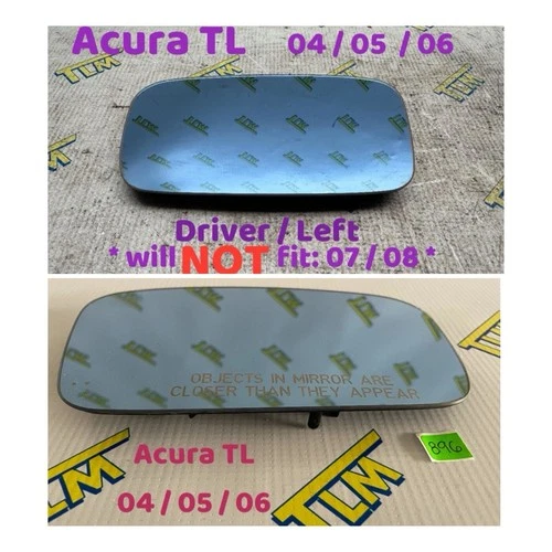 04-06 Acura TL Door Rear View Mirror Glass DRIVER & PASSENGER 2004 2005 2006 OEM