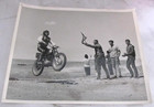 Vintage Motocross Motorcycle Race Photo 8" x 10" Cheyenne, Wyoming WY Check Flag — photo 1