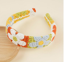 Flower crochet headbands