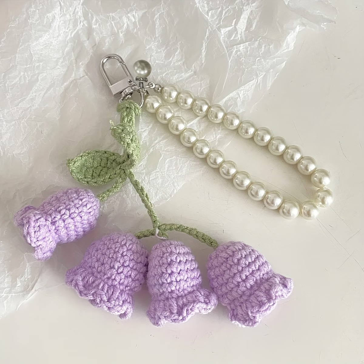 1pc Exquisite Chain Knitted Crochet Lily of the Valley Flower