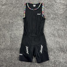 Team Zoot Triathlon Suit Womens Small Black One-Piece Sleeveless Biowrap Padded