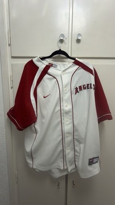 Nike Team Anaheim Angels Baseballtrikot in Weiß mit roten Details Vintage MLB