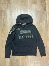 Seattle Seahawks Hoodie Youth Small Black NFL Nike Salute to Service On Field