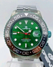 OROLOGIO UOMO LORENZ AUTOMATICO DIVER NERO,MVT SEIKO 24 RUBINI,BRACCIALE JUBILEE