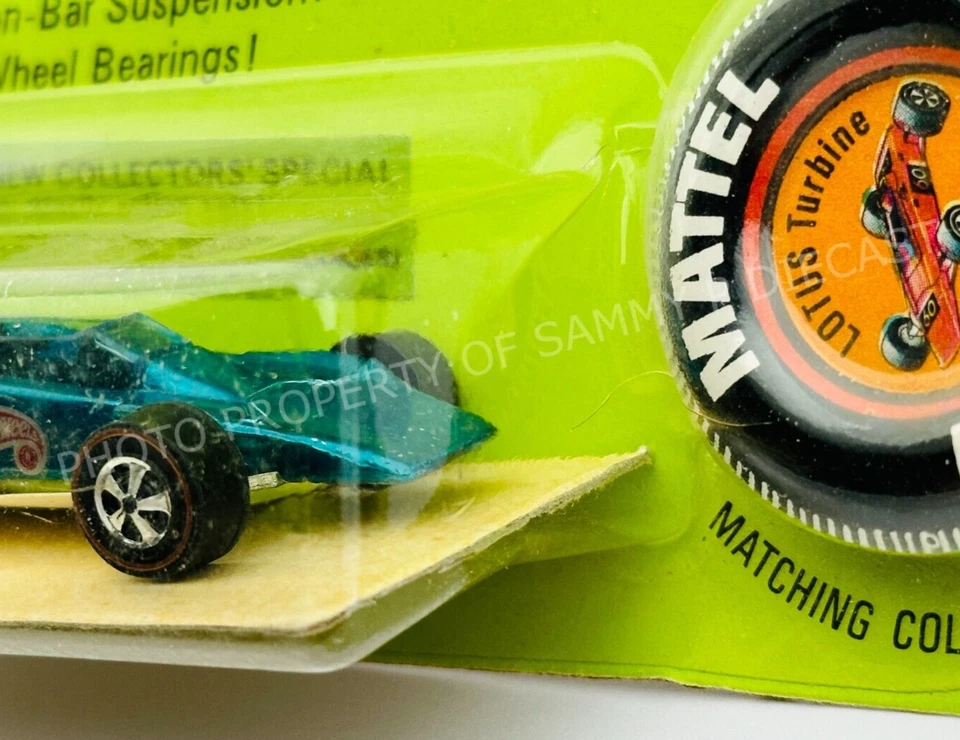 Hot Wheels Redline LOTUS TURBINE Aqua HK Interior Negro ¡NUEVO EN BLÍSTER!!! Foto 4 de 4