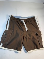 Sonoma Mens Swim Trunk Swimsuit Shorts Brown size M 100 Polyester