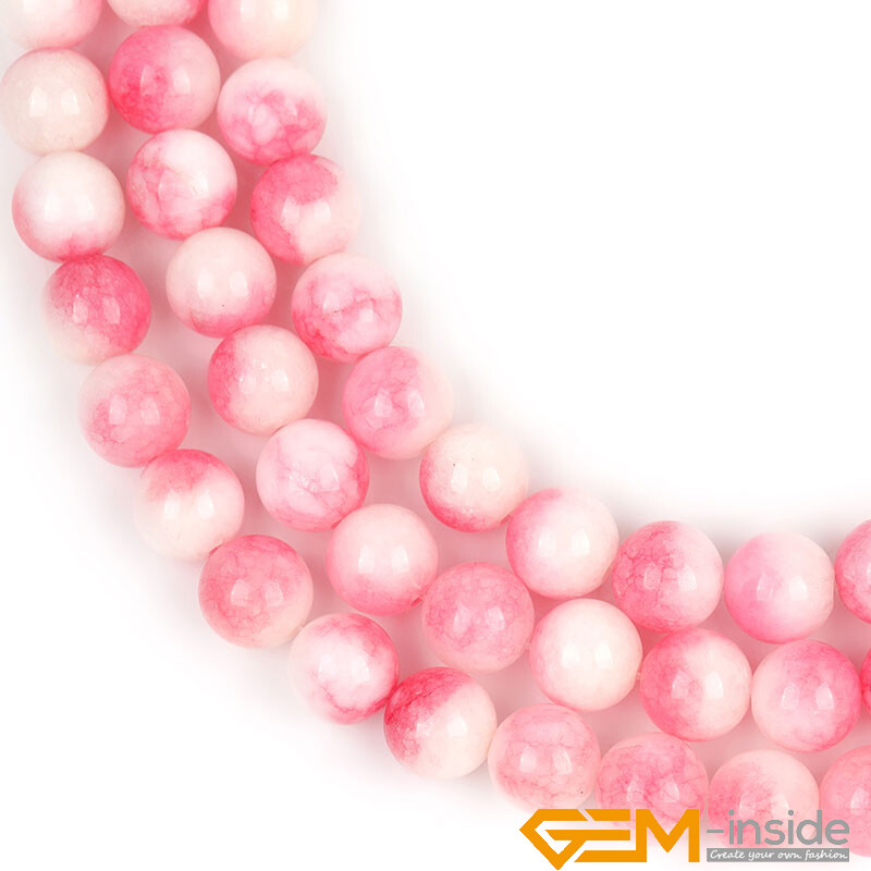 Dark Blue Jade Gemstone Beads For Jewelry Making - 6mm Round & Smooth