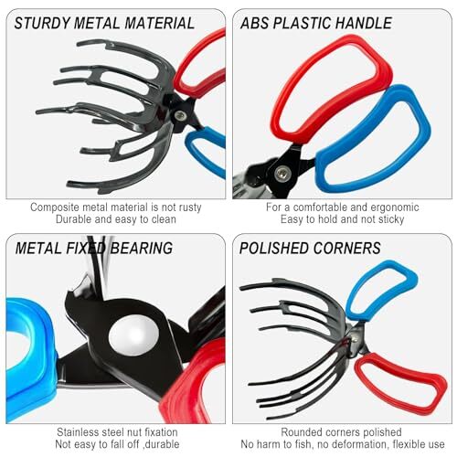 3 Claw Fish Gripper Multifunctional Three Teeth Fish Grabber Tool Metal
